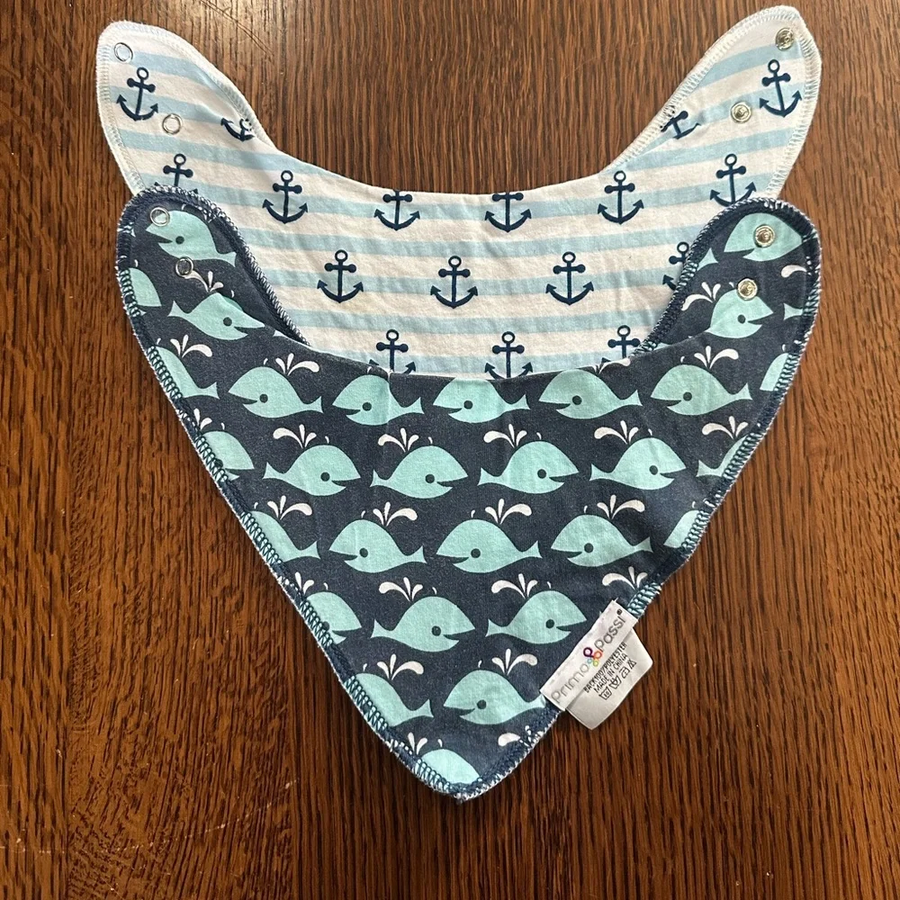 PRIMO PASSI Nautical Themed Kids Bandana Bib Set